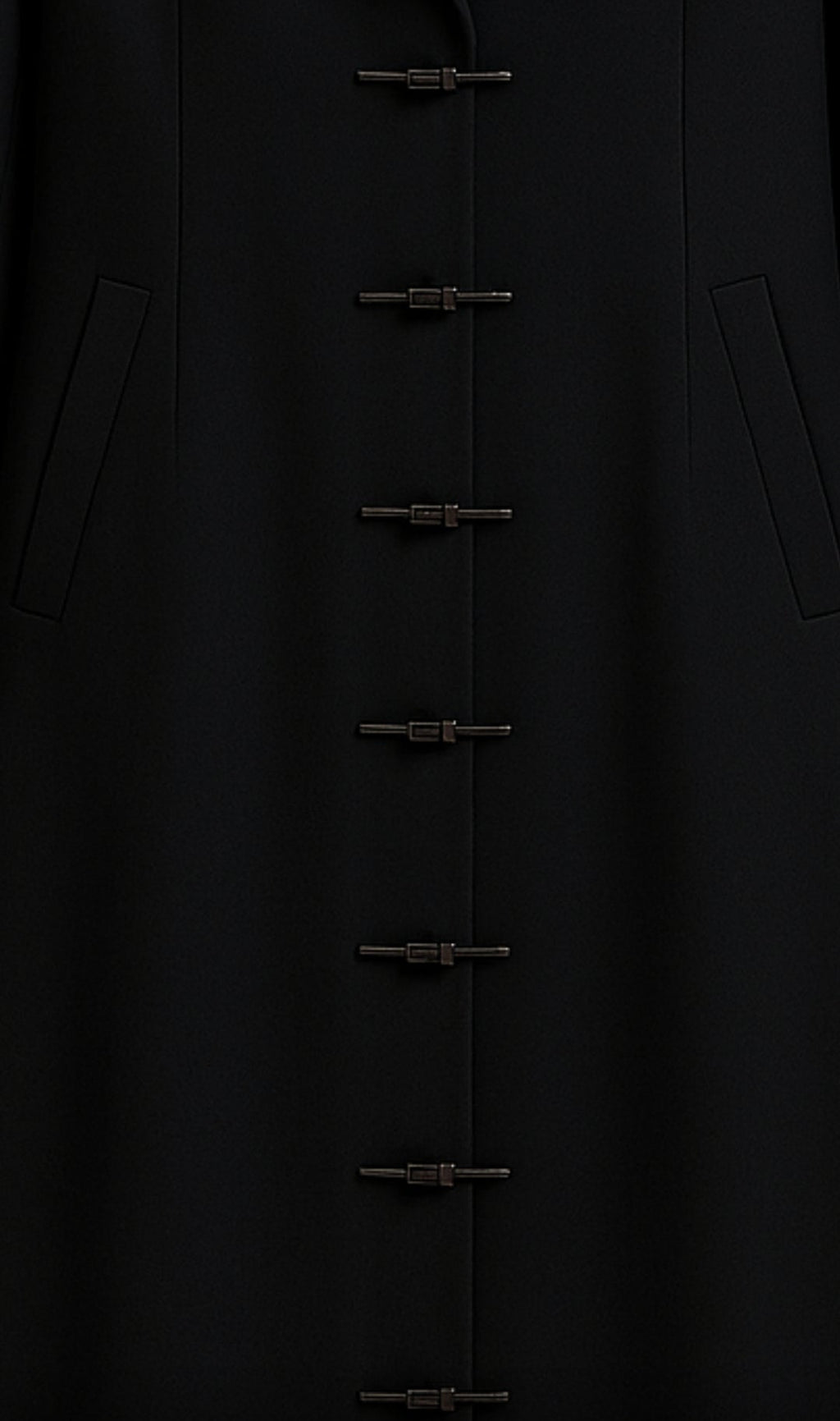 Black Blazer Abaya with Elegant Buckles