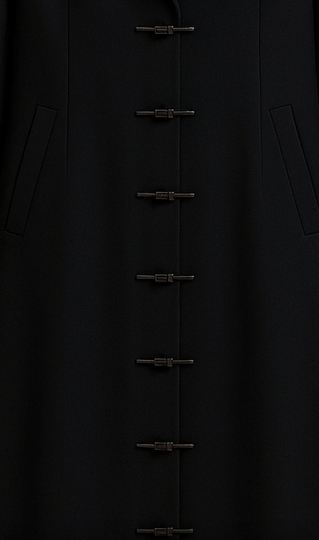 Black Blazer Abaya with Elegant Buckles
